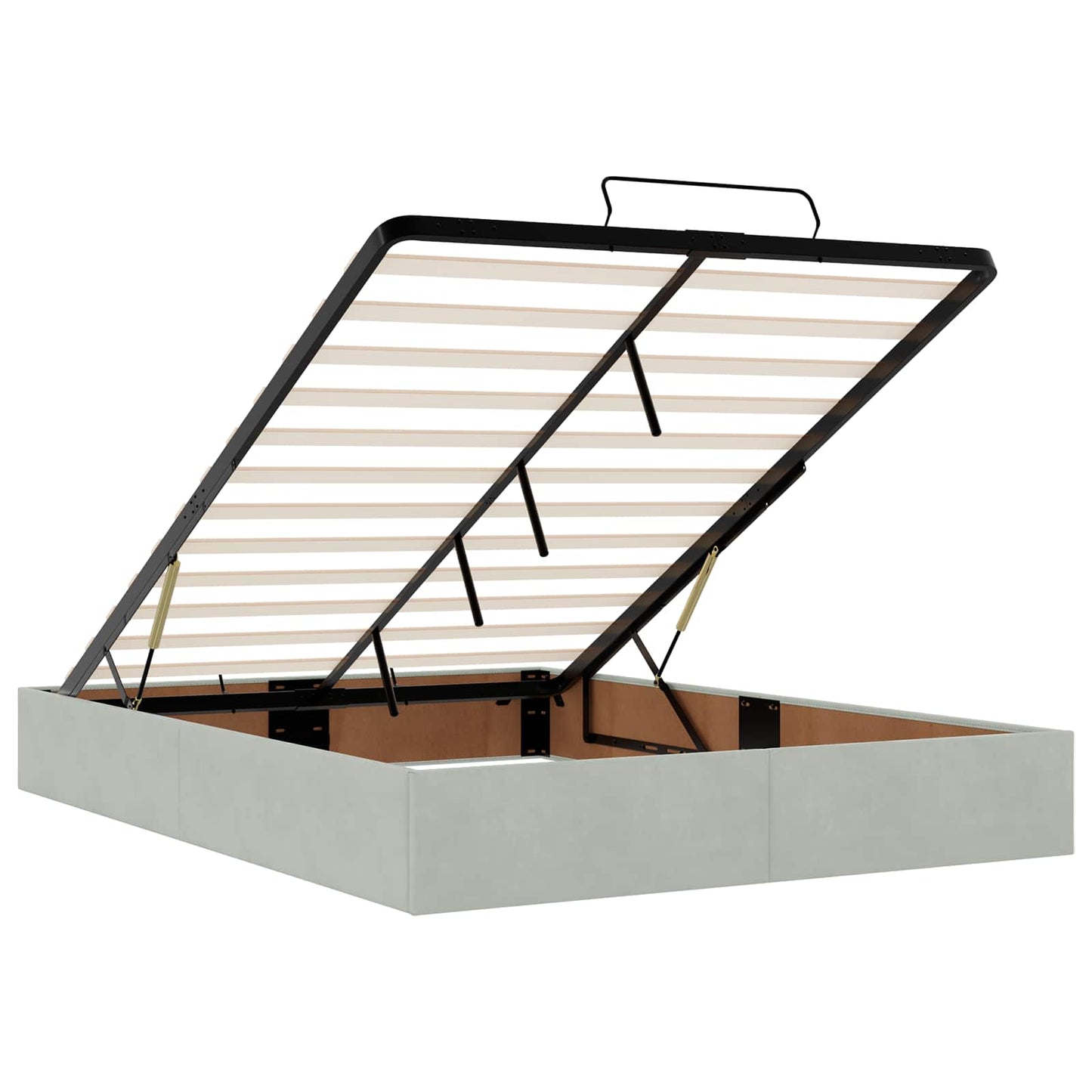 Struttura letto con materasso 2 pcs Grigio chiaro Velluto