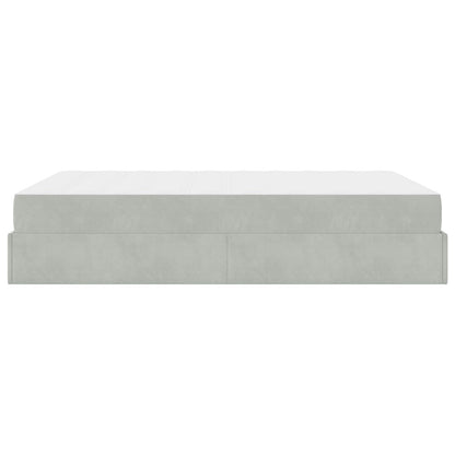 Struttura letto con materasso 2 pcs Grigio chiaro Velluto | homemem39
