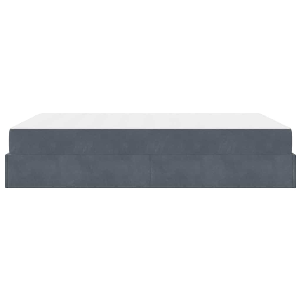 Struttura del letto Grigio scuro 160 x 200 cm Velluto - homemem39