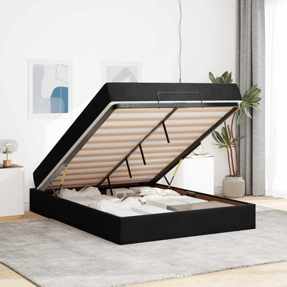 Struttura letto con materasso 2 pcs Nero Velluto | homemem39