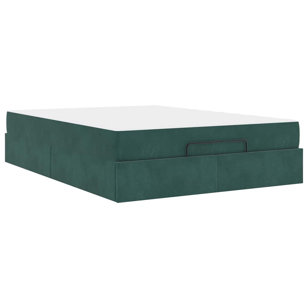 Struttura del letto Verde scuro 160 x 200 cm Velluto