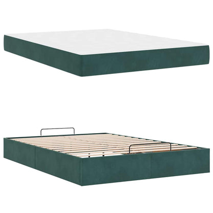 Struttura del letto Verde scuro 160 x 200 cm Velluto