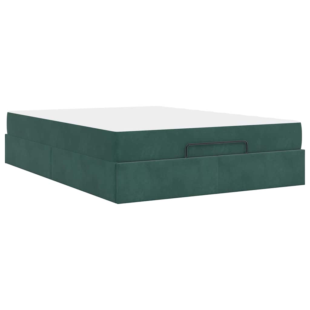 Struttura del letto Verde scuro 160 x 200 cm Velluto