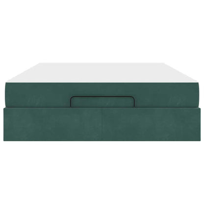 Struttura del letto Verde scuro 160 x 200 cm Velluto