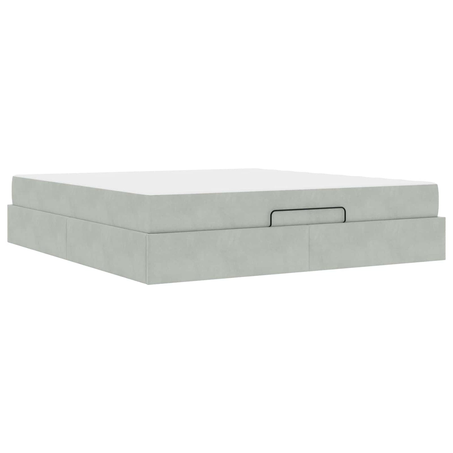 Struttura letto con materasso 2 pcs Grigio chiaro Velluto