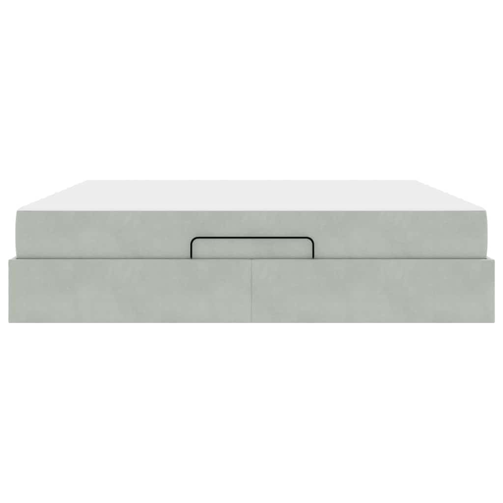 Struttura del letto Grigio chiaro 180 x 200 cm Velluto - homemem39