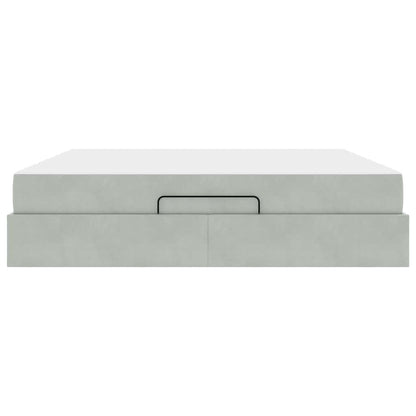 Struttura del letto Grigio chiaro 180 x 200 cm Velluto - homemem39