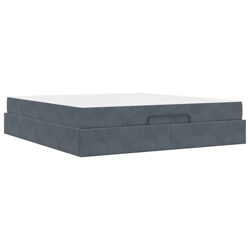 Struttura letto con materasso 2 pcs Grigio Sfumato Velluto