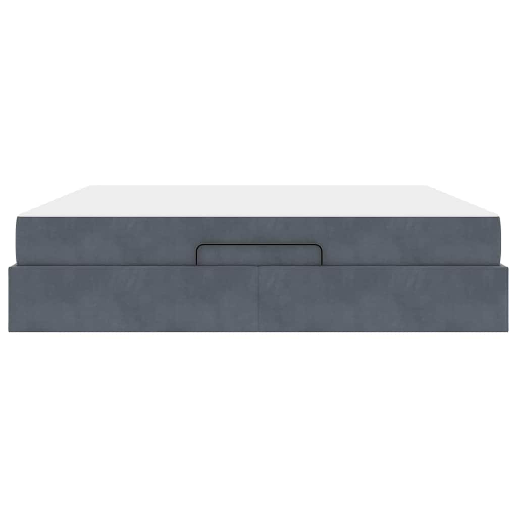 Struttura del letto Grigio scuro 180 x 200 cm Velluto - homemem39