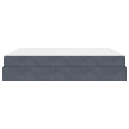 Struttura del letto Grigio scuro 180 x 200 cm Velluto - homemem39