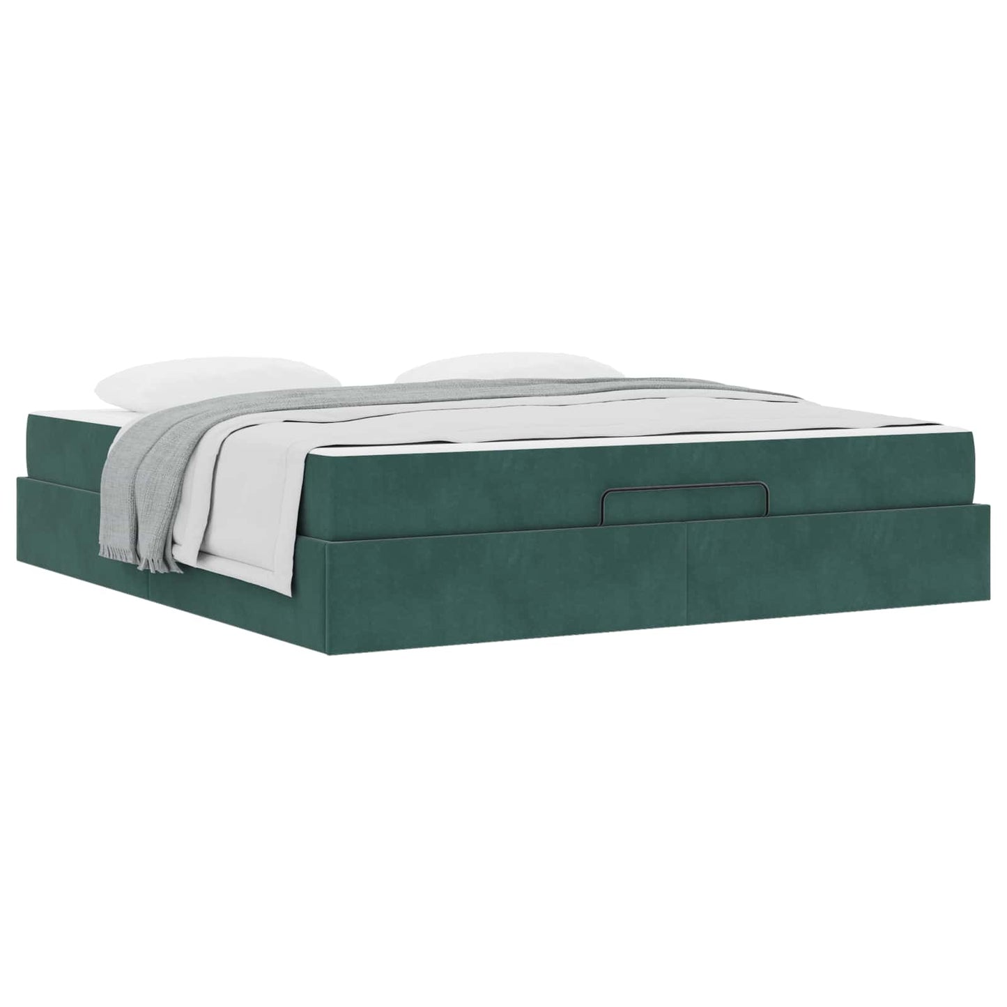 Struttura letto con materasso con materasso 2 pcs Verde Velluto