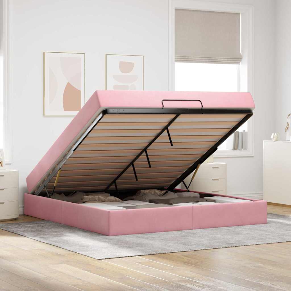Struttura letto con materasso 2 pcs Rosa Velluto | homemem39