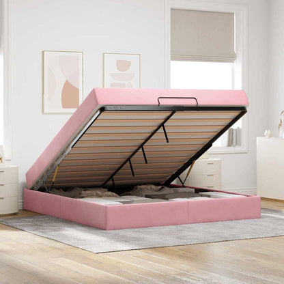 Struttura letto con materasso 2 pcs Rosa Velluto | homemem39