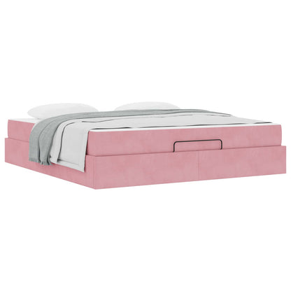 Struttura letto con materasso 2 pcs Rosa Velluto | homemem39