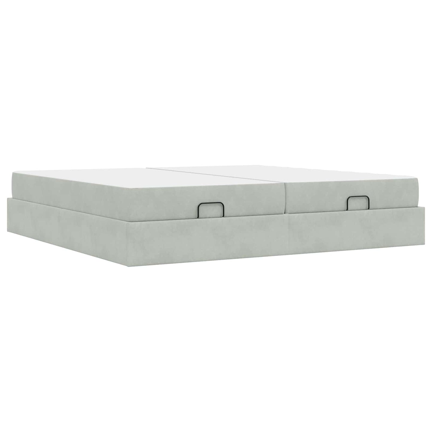 Struttura letto con materasso 2 pcs Grigio chiaro Velluto | homemem39