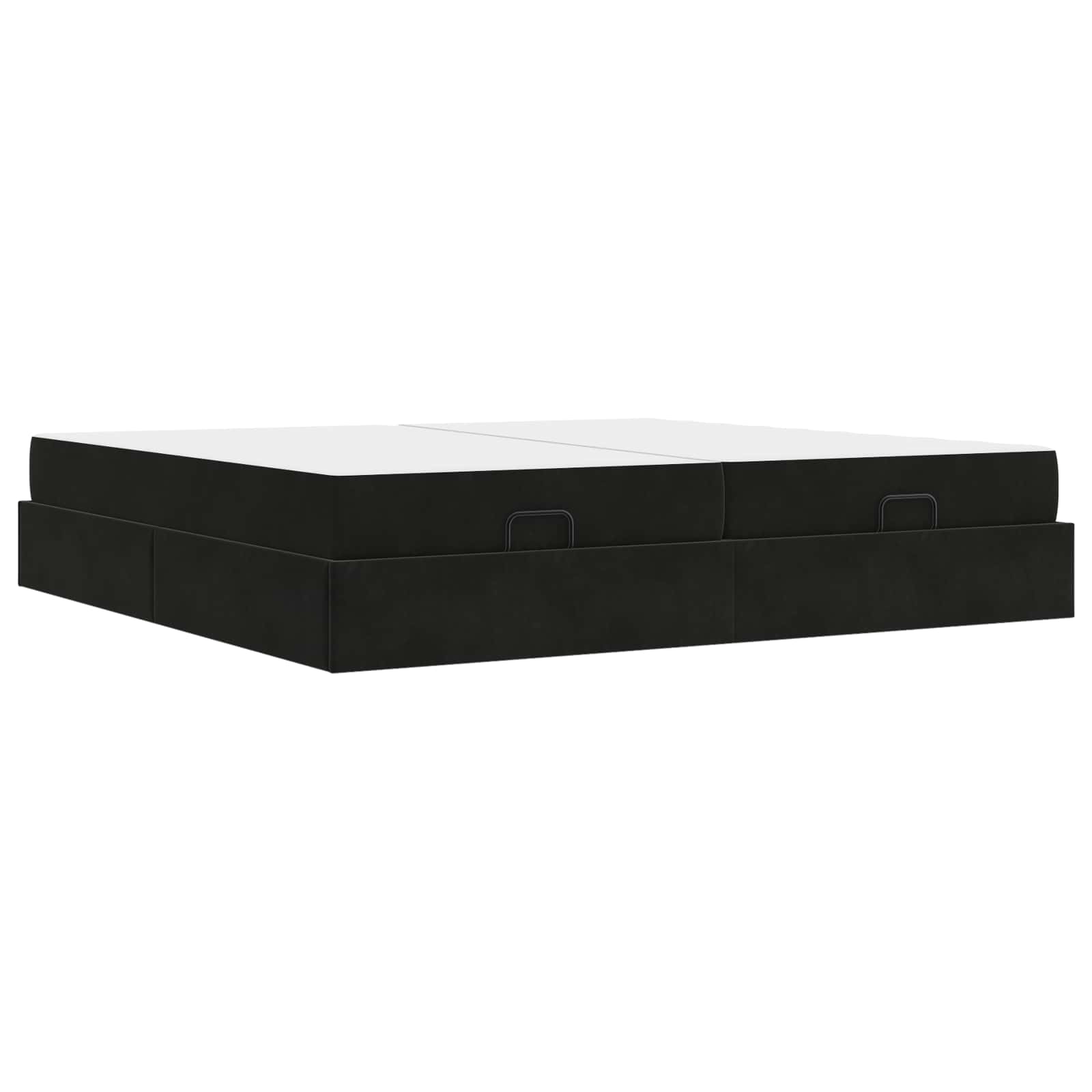 Struttura letto con materasso con materasso 2 pcs Nero Velluto | homemem39