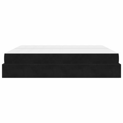 Struttura letto con materasso con materasso 2 pcs Nero Velluto | homemem39