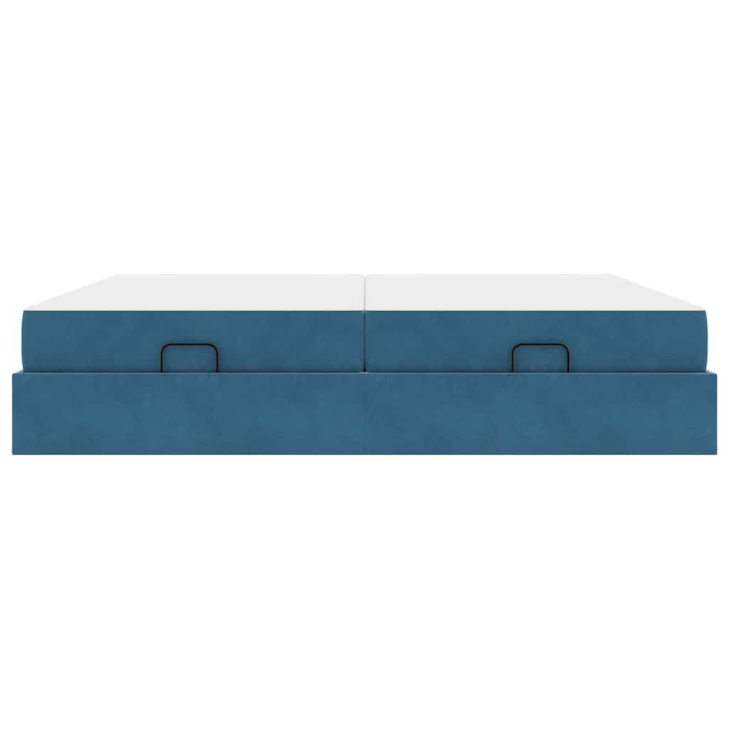 Struttura del letto Blu 200 x 200 cm Velluto