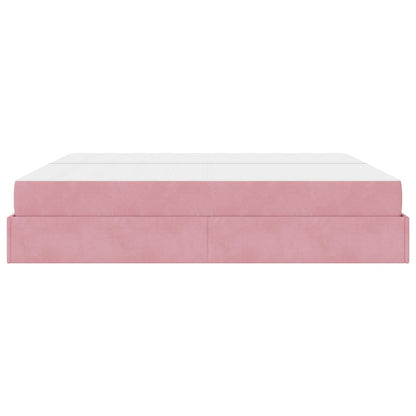 Struttura letto con materasso con materasso 2 pcs Rosa Velluto | homemem39
