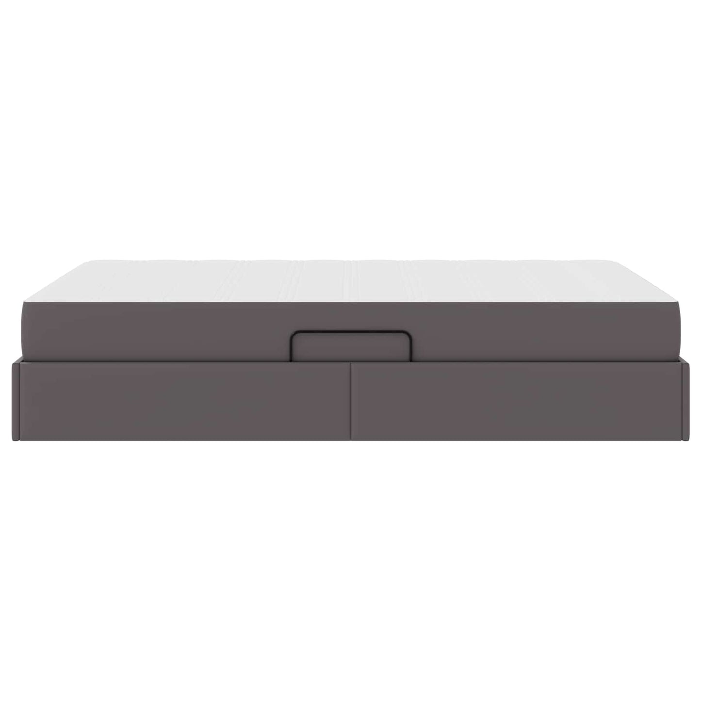 Letto con contenitore e materasso 2 pcs Grigio Pelle | homemem39