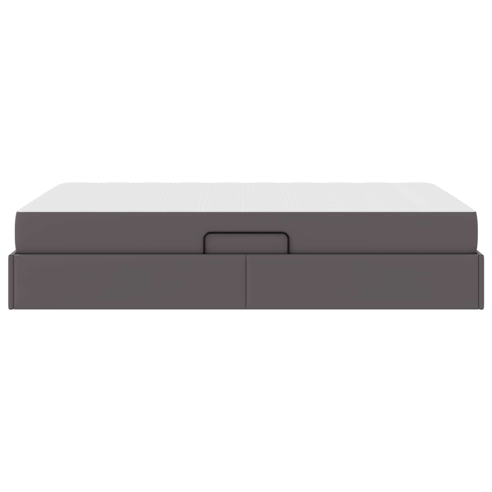 Letto con contenitore e materasso 2 pcs Grigio Pelle | homemem39