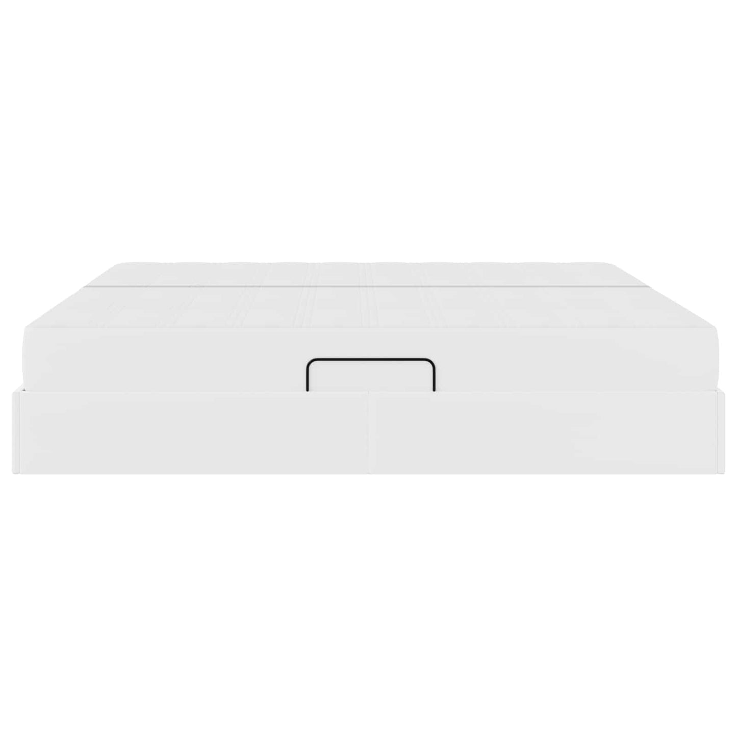 Letto con contenitore e materasso 2 pcs Bianco Pelle | homemem39