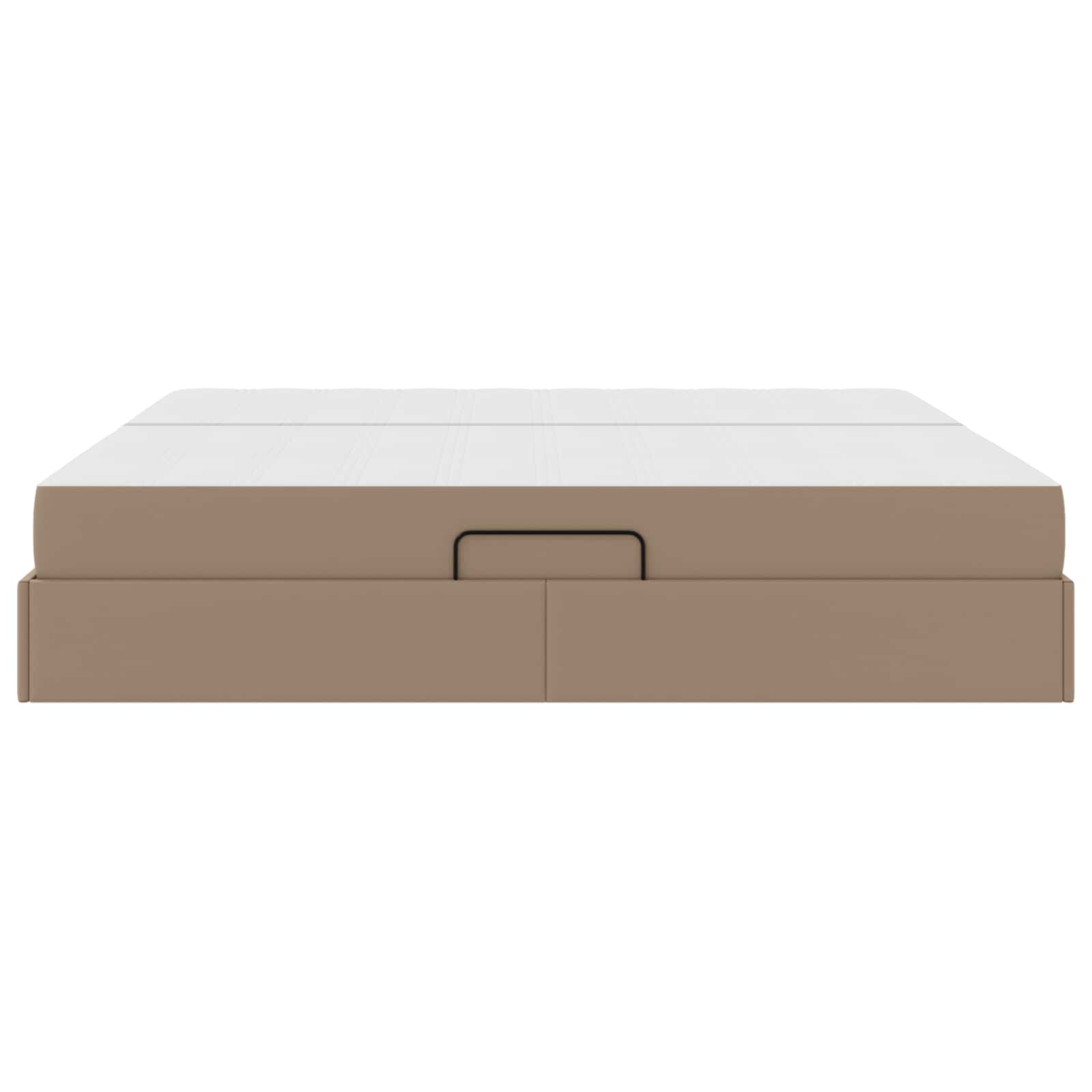 Letto con contenitore e materasso 2 pcs Cappuccino Pelle | homemem39