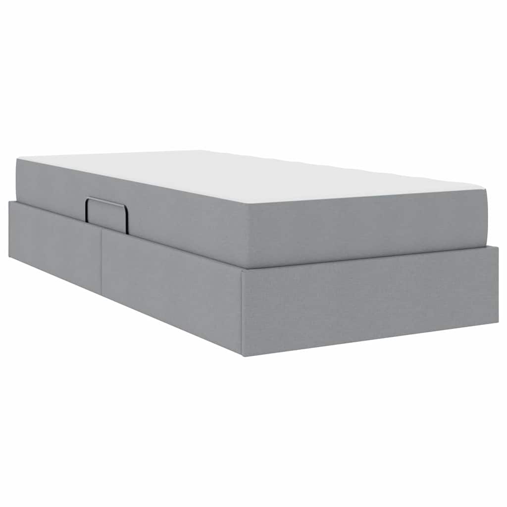 Letto con contenitore e materasso Grigio chiaro 90 x 190 cm | homemem39