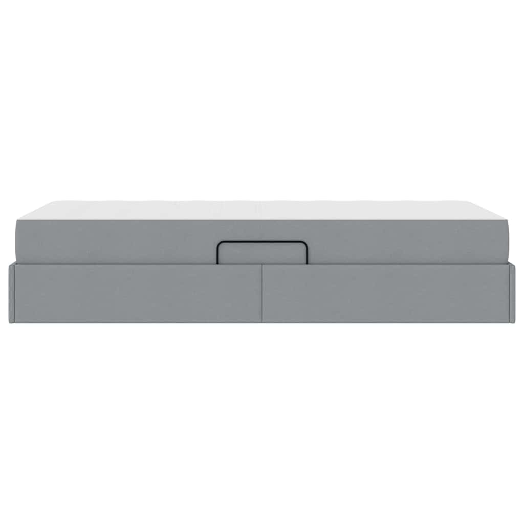 Letto con contenitore e materasso Grigio chiaro 90 x 190 cm | homemem39