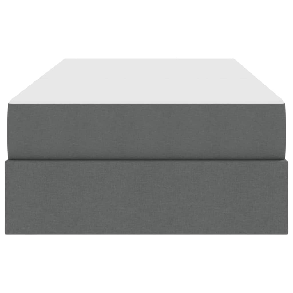 Letto con contenitore e materasso Grigio scuro 90 x 190 cm | homemem39