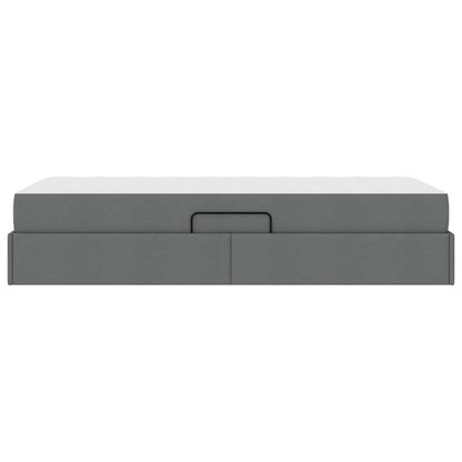 Letto con contenitore e materasso Grigio scuro 90 x 190 cm | homemem39