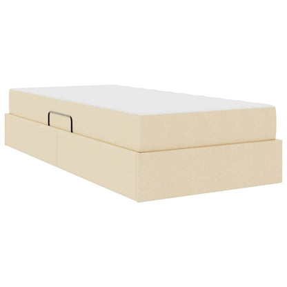 Letto con contenitore e materasso Crema 90 x 190 cm Poliestere | homemem39