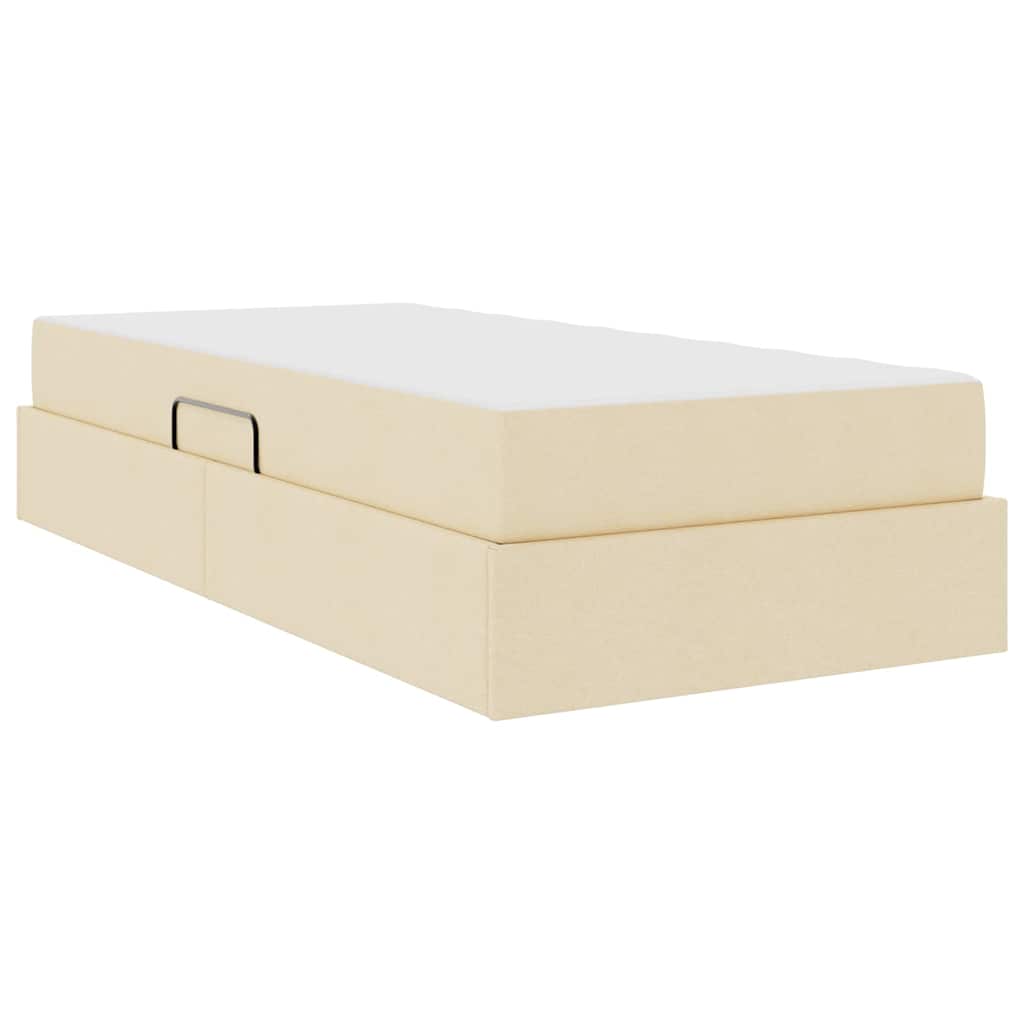 Letto con contenitore e materasso Crema 90 x 190 cm Poliestere | homemem39