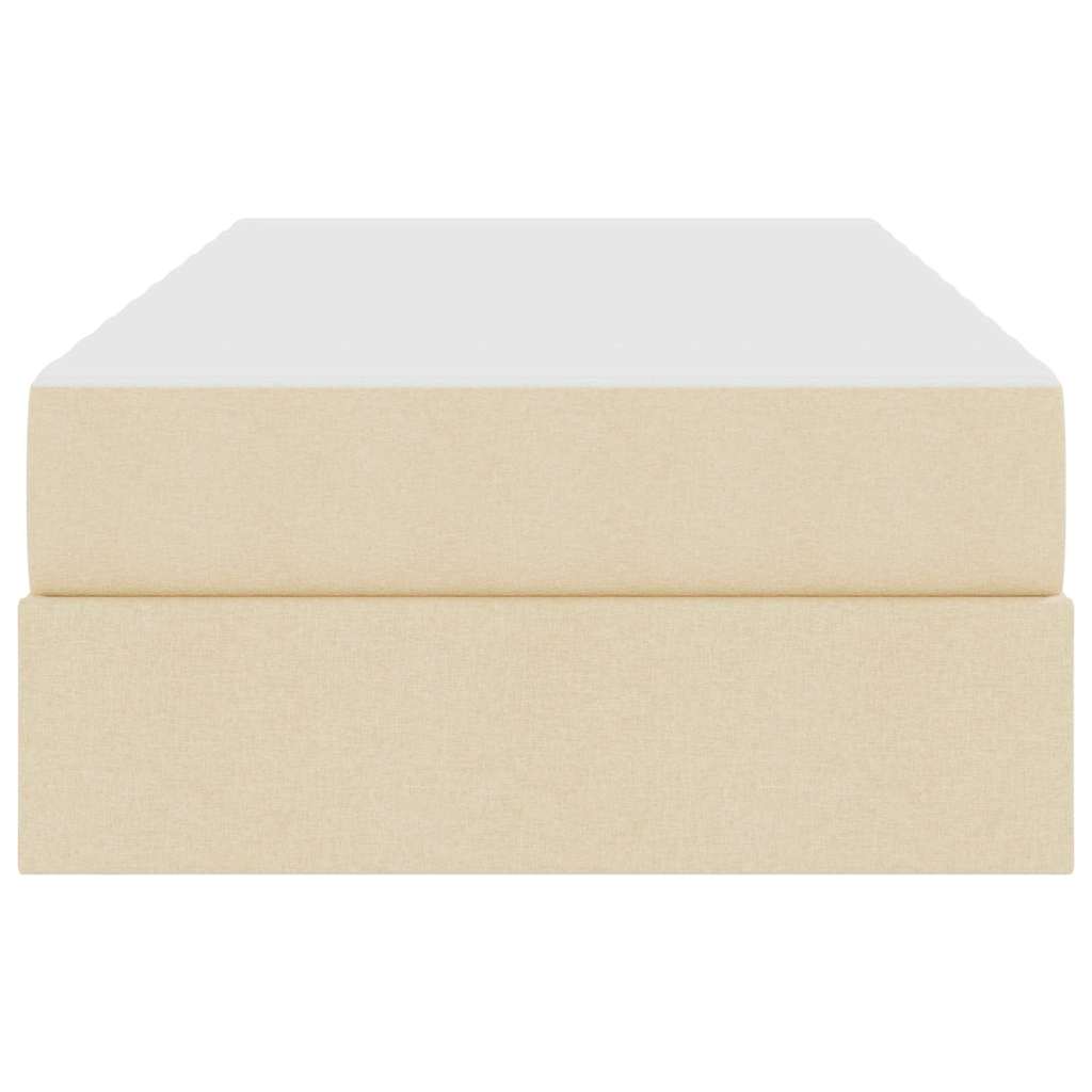 Letto con contenitore e materasso Crema 90 x 190 cm Poliestere | homemem39