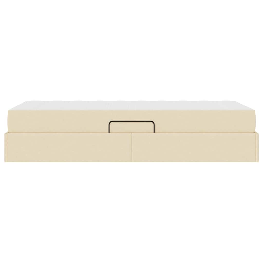 Letto con contenitore e materasso Crema 90 x 190 cm Poliestere | homemem39