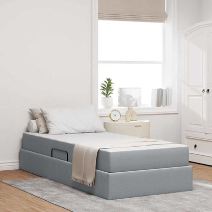 Letto con contenitore e materasso Grigio chiaro 90 x 200 cm | homemem39