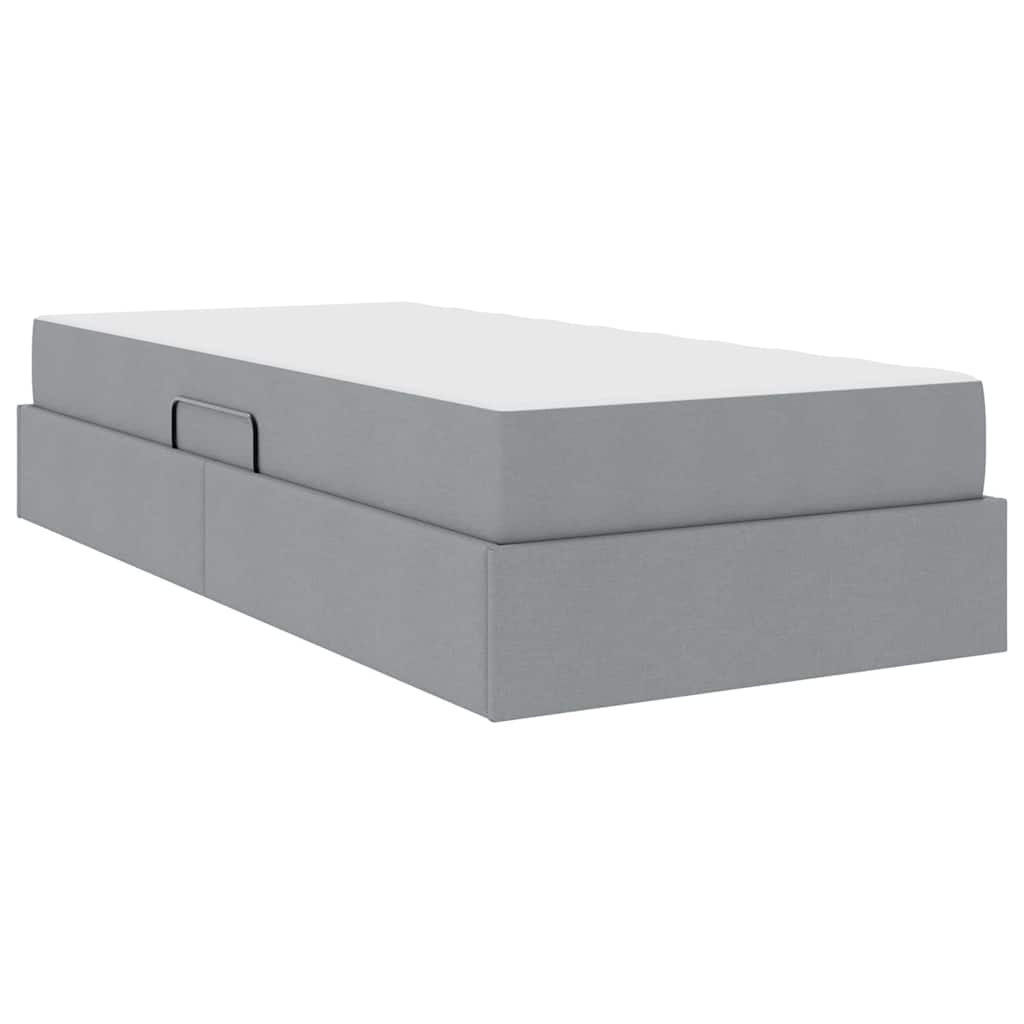 Letto con contenitore e materasso Grigio chiaro 90 x 200 cm | homemem39
