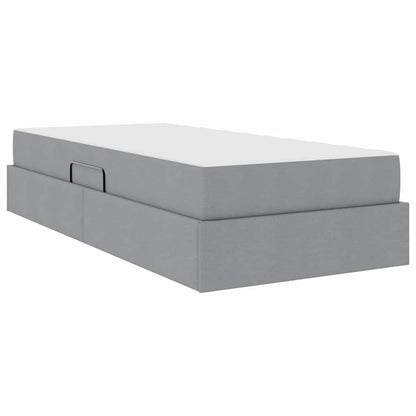 Letto con contenitore e materasso Grigio chiaro 90 x 200 cm | homemem39