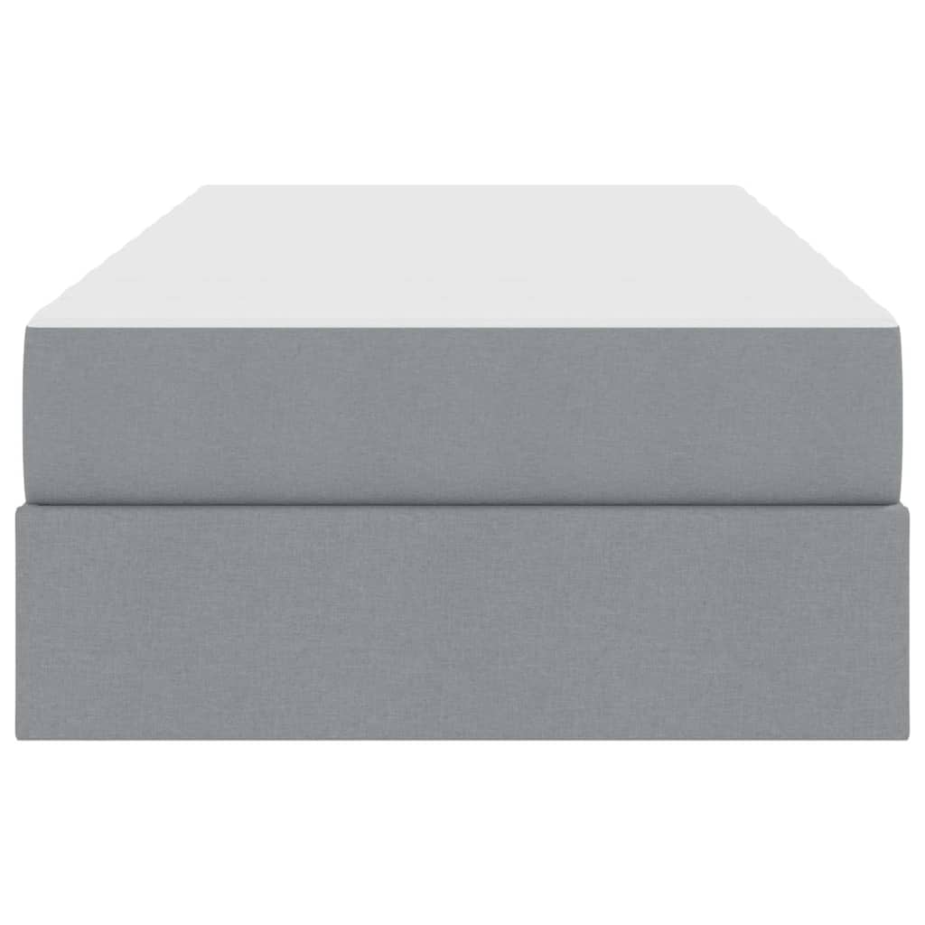 Letto con contenitore e materasso Grigio chiaro 90 x 200 cm | homemem39