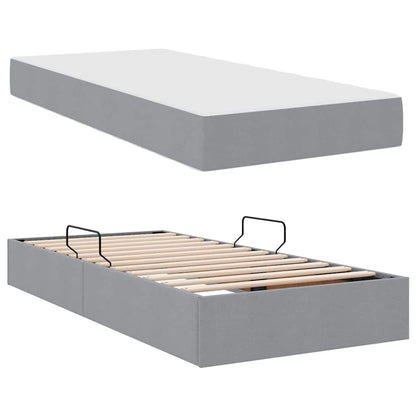 Letto con contenitore e materasso Grigio chiaro 90 x 200 cm | homemem39