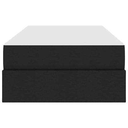 Letto con contenitore e materasso Nero 90 x 200 cm Poliestere | homemem39