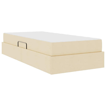 Letto con contenitore e materasso Crema 90 x 200 cm Poliestere | homemem39
