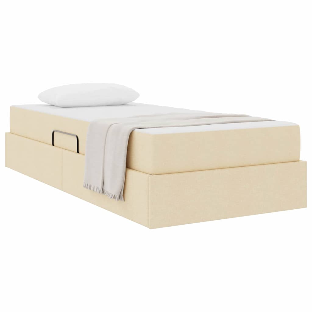 Letto con contenitore e materasso Crema 90 x 200 cm Poliestere | homemem39