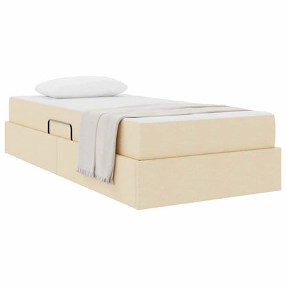 Letto con contenitore e materasso Crema 90 x 200 cm Poliestere | homemem39