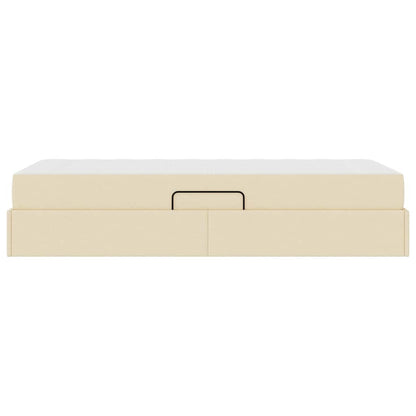 Letto con contenitore e materasso Crema 90 x 200 cm Poliestere | homemem39