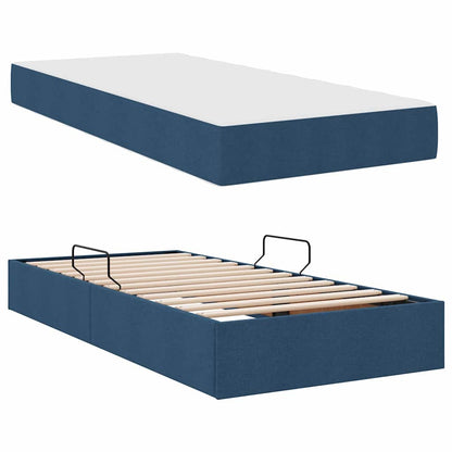 Letto con contenitore e materasso Blu 90 x 200 cm Poliestere | homemem39