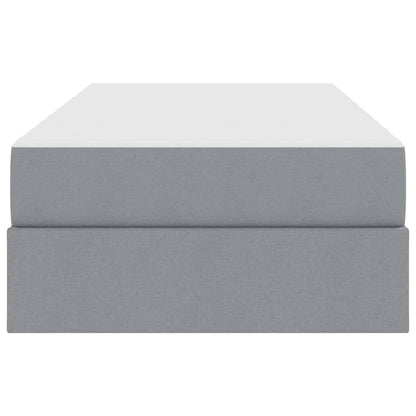 Letto con contenitore e materasso Grigio chiaro 100 x 200 cm | homemem39