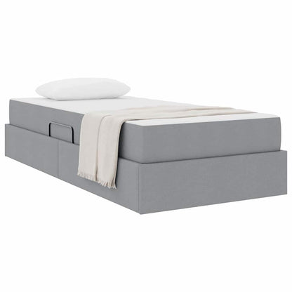 Letto con contenitore e materasso Grigio chiaro 100 x 200 cm | homemem39