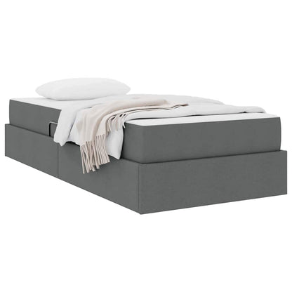Letto con contenitore e materasso Grigio scuro 100 x 200 cm | homemem39