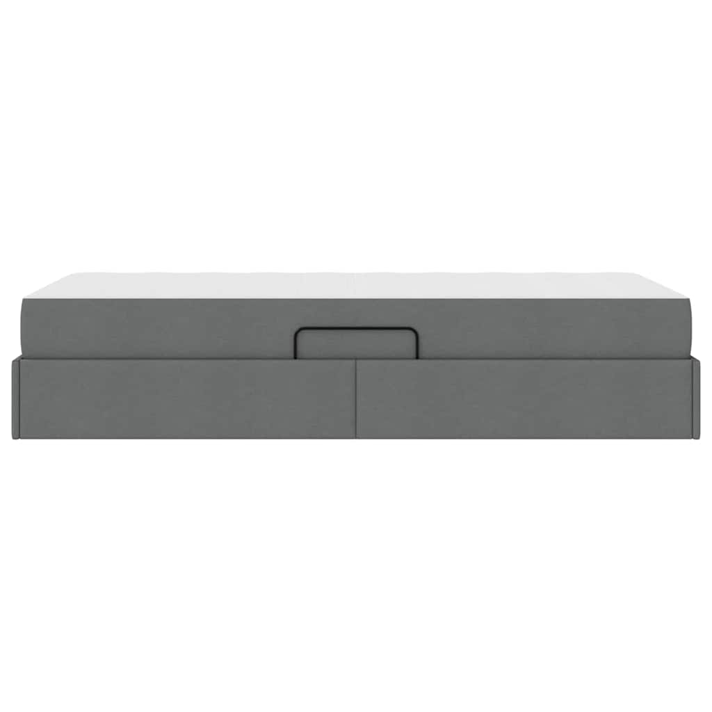Letto con contenitore e materasso Grigio scuro 100 x 200 cm | homemem39